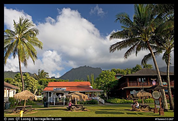 Hanalei downtown. Kauai island, Hawaii, USA