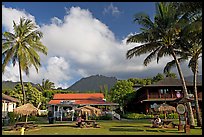 Hanalei downtown. Kauai island, Hawaii, USA ( color)