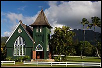 Waioli Huila Church built in 1912, Hanalei. Kauai island, Hawaii, USA (color)