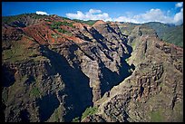 Aerial view of Waimea Canyon. Kauai island, Hawaii, USA ( color)