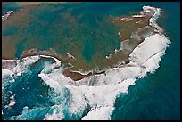 Aerial view of surf. Kauai island, Hawaii, USA