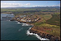 Aerial view of Port Allen. Kauai island, Hawaii, USA ( color)