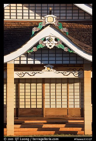 Detail of Zen temple, Hanapepe. Kauai island, Hawaii, USA (color)