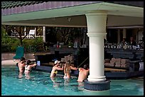 Swim-up bar, Princeville hotel. Kauai island, Hawaii, USA (color)