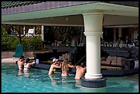 Swim-up bar, Princeville hotel. Kauai island, Hawaii, USA