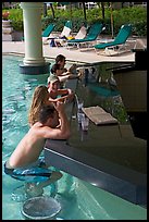 Swim-up bar, Princeville hotel. Kauai island, Hawaii, USA (color)