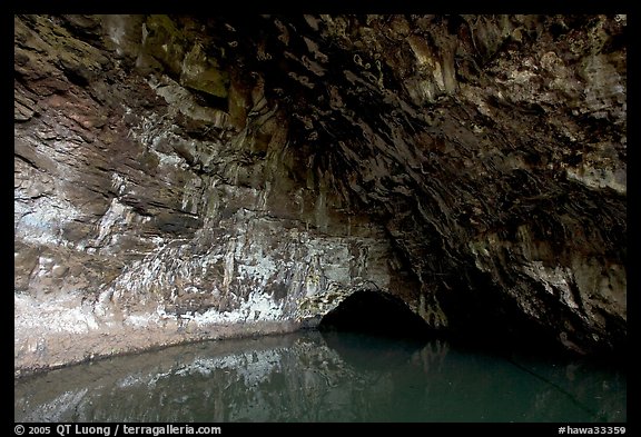 Waikanaloa wet cave. North shore, Kauai island, Hawaii, USA (color)