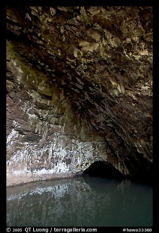 Waikanaloa wet cave. North shore, Kauai island, Hawaii, USA (color)