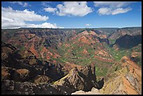 View from Waimea Canyon lookout, afternoon. Kauai island, Hawaii, USA