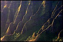 Ridges, Kalalau Valley, sunset. Kauai island, Hawaii, USA