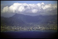 Aerial view. Waikiki, Honolulu, Oahu island, Hawaii, USA