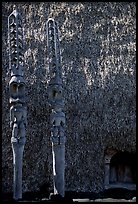 Statues of Polynesian gods,  Puuhonua o Honauau (Place of Refuge). Big Island, Hawaii, USA