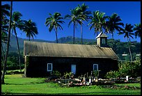 Ihiihio Iehowa o na Kaua Church, Keanae Peninsula. Maui, Hawaii, USA (color)
