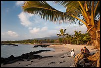 Evening on Honokohau Beach, Kaloko-Honokohau National Historical Park. Hawaii, USA ( color)