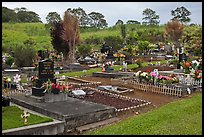 Hilo cemetery. Big Island, Hawaii, USA