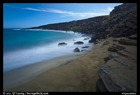 Olivine sand beach. Big Island, Hawaii, USA