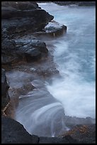 Volcanic rock and surf, South Point. Big Island, Hawaii, USA