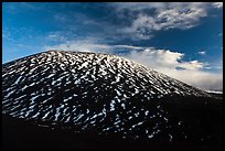 Cinder cone with stripes of snow. Mauna Kea, Big Island, Hawaii, USA ( color)