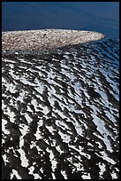 Snow pattern on top of cinder cone. Mauna Kea, Big Island, Hawaii, USA (color)