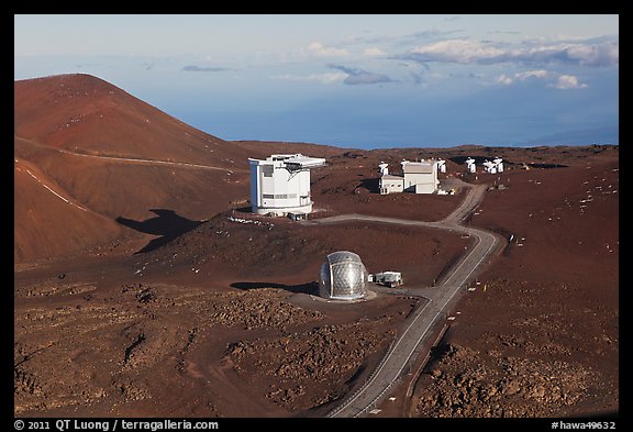 Caltech Submillimeter Telescope, James Clerk Maxwell Telescope, and submillimeter Array. Mauna Kea, Big Island, Hawaii, USA