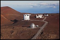 Caltech Submillimeter Telescope, James Clerk Maxwell Telescope, and submillimeter Array. Mauna Kea, Big Island, Hawaii, USA (color)