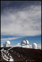 Summit observatories. Mauna Kea, Big Island, Hawaii, USA (color)