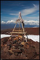 Altar on the summit. Mauna Kea, Big Island, Hawaii, USA