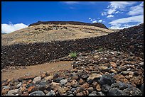 Mailekini Heaiu and Puukohola Heiau, Puukohola Heiau National Historic Site. Big Island, Hawaii, USA (color)