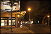 Front street at night. Lahaina, Maui, Hawaii, USA