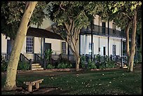 Historic building at night. Lahaina, Maui, Hawaii, USA ( color)