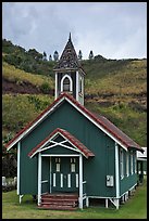 Green church, Kahakuloa. Maui, Hawaii, USA