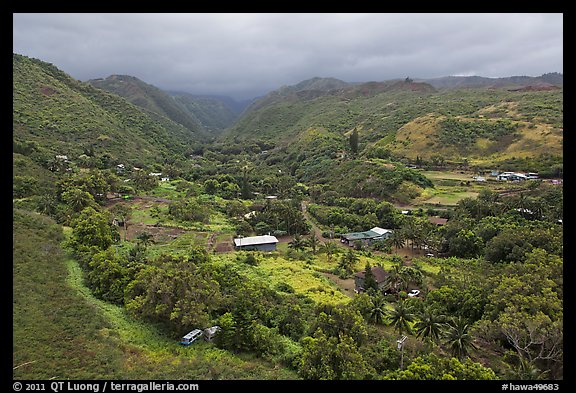 Kahakuloa valley. Maui, Hawaii, USA (color)