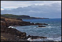 Man fishing, Southern coastline. Maui, Hawaii, USA