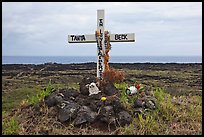 Roadside memorial. Maui, Hawaii, USA