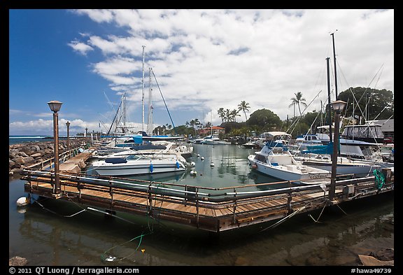 Lahaina harbor. Lahaina, Maui, Hawaii, USA (color)