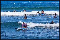 Group of surfers. Lahaina, Maui, Hawaii, USA