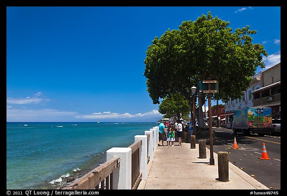 Waterfront promenade. Lahaina, Maui, Hawaii, USA (color)