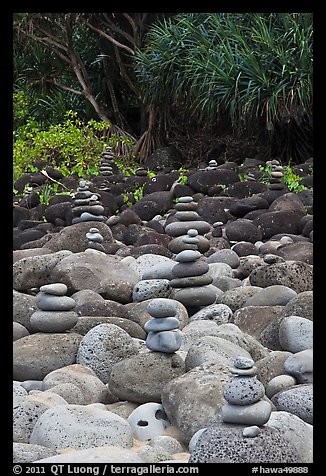 Cairns, Hanakapiai Beach. Kauai island, Hawaii, USA