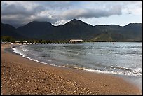 Beach and Bay, Hanalei. Kauai island, Hawaii, USA