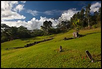 Chinese cemetery, Hanalei Valley. Kauai island, Hawaii, USA ( color)