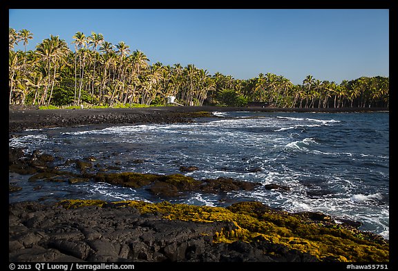 Punaluu beach. Big Island, Hawaii, USA (color)