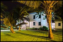 Hulihee Palace at night, Kailua-Kona. Hawaii, USA ( color)
