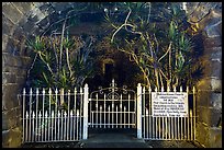 Gate of Mokuaikaua church at night, Kailua-Kona. Hawaii, USA ( color)