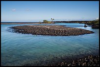 Volcanic rocks islet, Kiholo Bay. Big Island, Hawaii, USA (color)