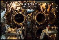 Torpedo launch tubes, USS Bowfin submarine, Pearl Harbor. Oahu island, Hawaii, USA ( color)