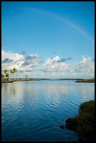 Rainbow and pool, Kapoho. Big Island, Hawaii, USA ( color)