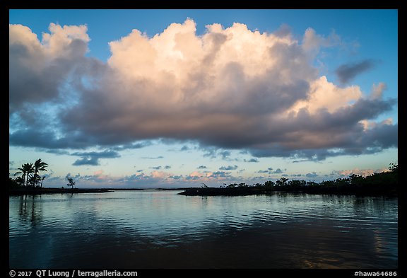 Cloud and pool, Kapoho. Big Island, Hawaii, USA (color)