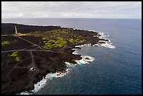 Aerial view of Cape Kumukahi. Big Island, Hawaii, USA ( color)