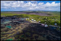 Aerial view of Kapoho area with tidepools. Big Island, Hawaii, USA ( color)