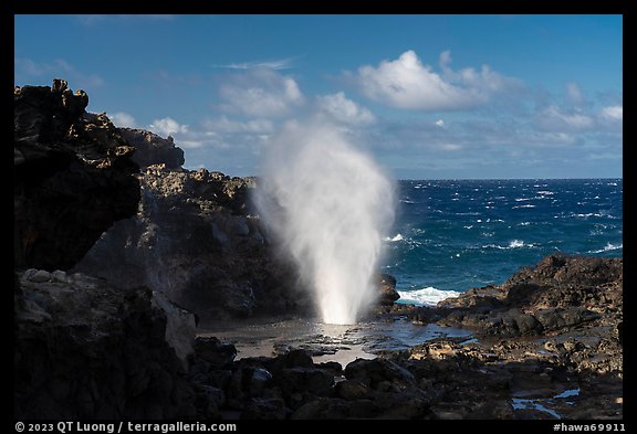 Blowhole at Nakalele Point. Maui, Hawaii, USA (color)